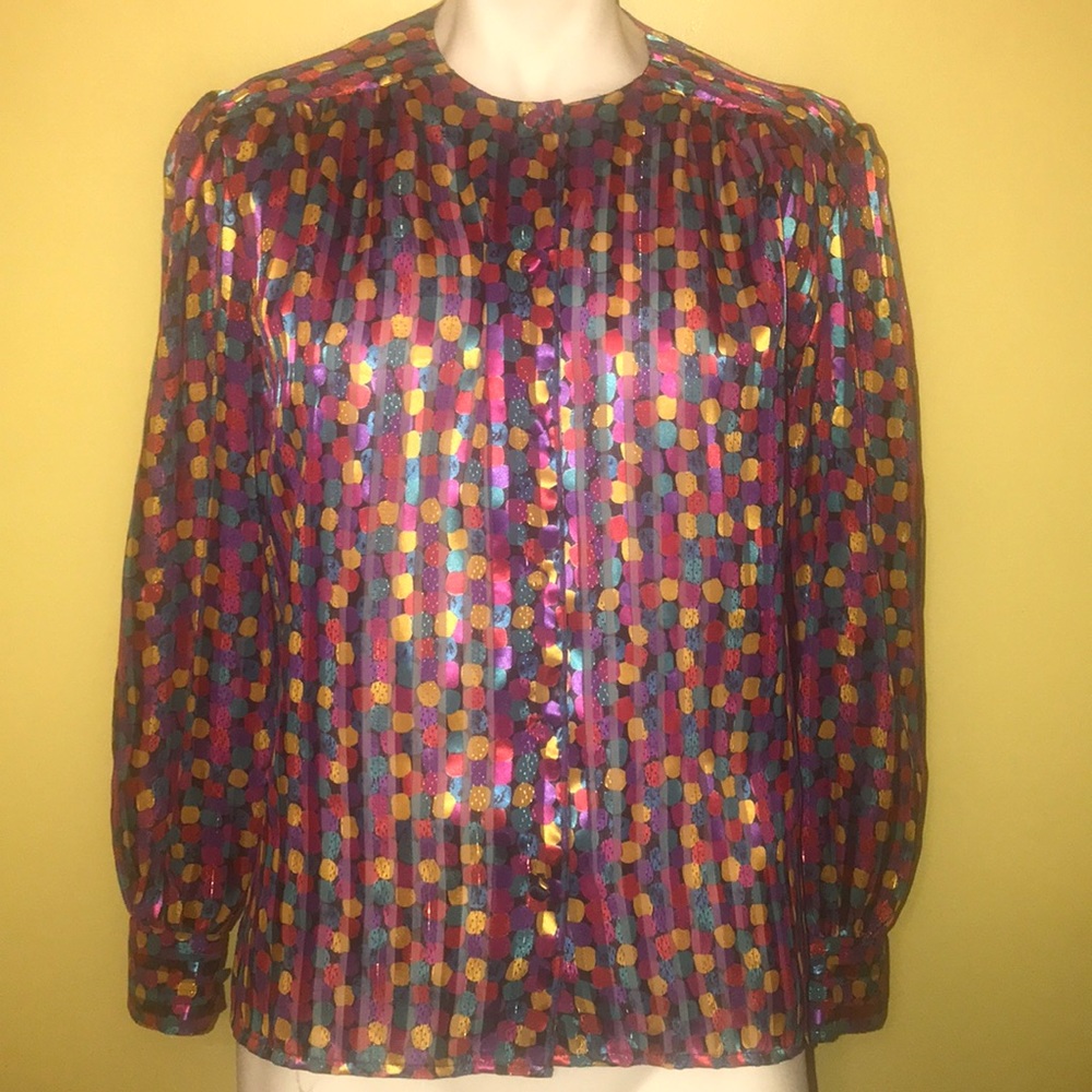 Vintage Vibrant Blouse! Fab!!! - Picture 2 of 6